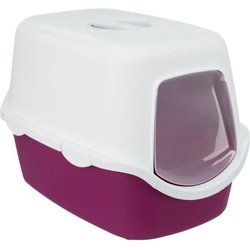 TRIXIE Vico Katzentoilette  Deckel  40 × 40 × 56 cm  Beere und Weiß