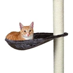 Hamac trixie - XL nest for scratch for cat -gray catinium plush Ø 40 c