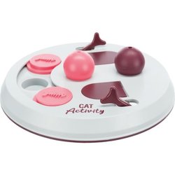 TRIXIE Activity Flip Board - Ø 23 cm - Hellgrau und Pink - Für Katzen
