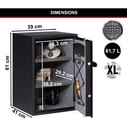 MASTER LOCK Hochsicherheitssafe [Elektronische Kombination] [Groß 61,7