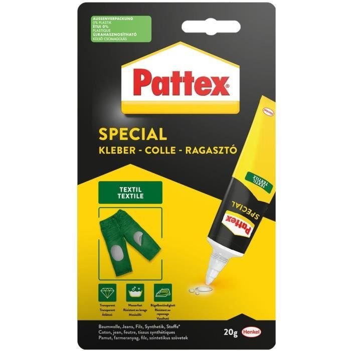 Colla per materiali speciali - PATTEX - Tessile - Tubo - 20g