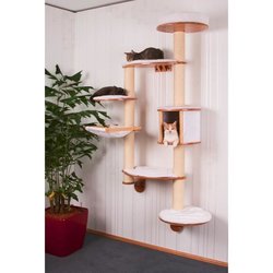 KERBL - Arbre a chats mural DOLOMIT XL - 185 cm Blanc  Tronc ø 10cm - 