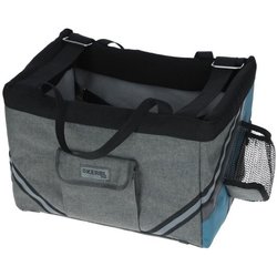 KERBL Bicycle bag for dogs or cats - Vacation - Grey/blue - 38x29x25 c