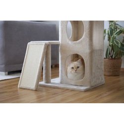 Tiragraffi per gatti 100 cm - ALESSIA - KERBL - Soft - Alcova a due pi
