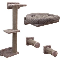 Rocódromo para gatos - KERBL - MONTE ALPI - 8 piezas - Gris - Torre de