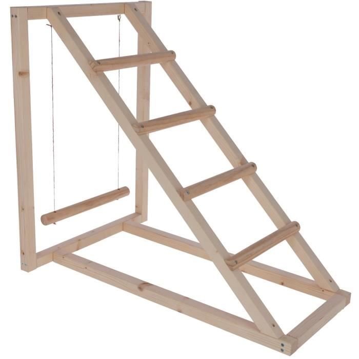 KERBL Chicken climbing tower - 85 x 55 x 76 cm - With swing - Robust l
