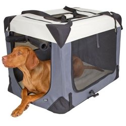 Transportbox - KERBL - Journey - 70 x 52 x 52 cm - Grau / Beige