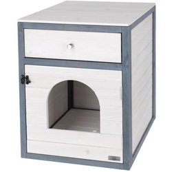KERBL - Cat litter box - 58 x 45 x 60 cm - IDA - White/blue -