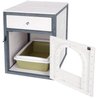 KERBL - Caja de arena para gatos - 58 x 45 x 60 cm - IDA - Blanco/azul