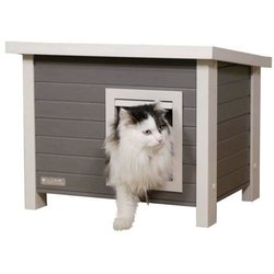 Kattenhuis - KERBL - ECO Eli - Grijs/Wit - 57 x 45 x 43 cm