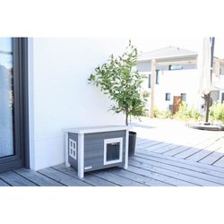 Katzenhaus - KERBL - ECO Eli - Grau / Weiß - 57 x 45 x 43 cm