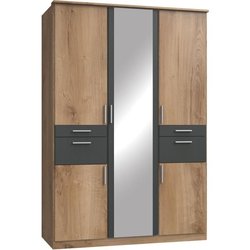 Schlafzimmerschrank - VOLOS - Balkeneiche / Graphit - 5 Türen - 1 Spie