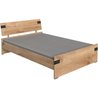TRIKALA Erwachsenenbett  140 x 200 cm  Eiche/Graphit