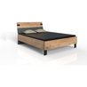 Bett - LAMIA - 140 x 200 cm - Eichenbalken / Graphit - WIMEX