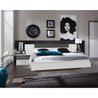 RHODES Erwachsenenbett mit 2 Nachttischen und 2 Leselampen - 160 x 200