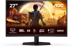 Monitor curvo para PC Gamer - AOC - 27   - FHD - 180 Hz - 0,5 ms - Pan