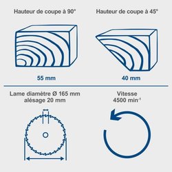 Scie circulaire sans fil BC-CS165-X - brushless lame 165mm coupe max 5