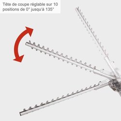 Taille-haie électrique télescopique - SCHEPPACH- ETHT1000 - Capacité d