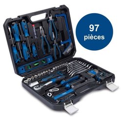 MALLETTE a OUTILS COMPLETE DE 97 PIeCES  WZK120 chrome vanadium- SCHEP