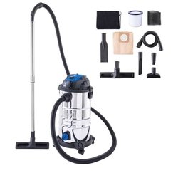 VC30 Premium nat- en droogzuiger - 1500 W - 30L roestvrijstalen tank -