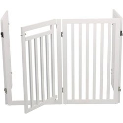 TRIXIE Barriere with door - 60/160 x 81 cm - White - For dog