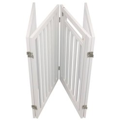 TRIXIE Barrera con puerta - 60/160 x 81 cm - Blanco - Para perros