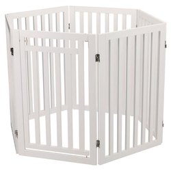 TRIXIE Barrera con puerta - 60/160 x 81 cm - Blanco - Para perros