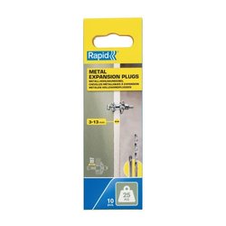 Blister van 10 stuks. metalen expansiepluggen ø8x32 schroeven m4x40 50