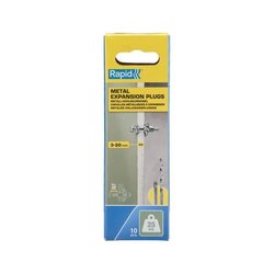 Blister pack of 10 pcs. metal expansion plugs ø8x46 screws m4x58 50015