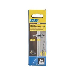 Blister van 10 stuks. metalen expansiepluggen ø13x65 schroeven m6x75 5