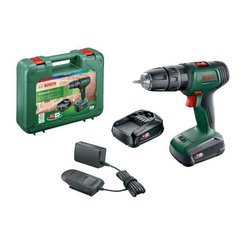 Bosch Universal-Schlagbohrschrauber 18 V + 2 x 2,0 Ah Akkus und Ladege