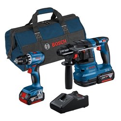 Combikit - BOSCH - GSR 18V-45 + GBH 18V-22 - 4,0 Ah accu - Klopboormac