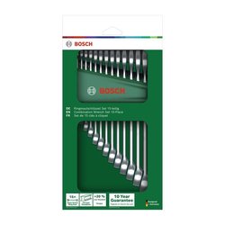Bosch 15-delige ringsteeksleutelset (robuuste universele steeksleutels
