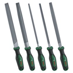 Bosch 5er Feilenset (Rund-/Halbrund-/Flach-/Dreieck-/Vierkantfeilen Ha