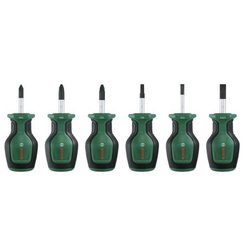 Bosch Set mit 6 kurzen Schraubendrehern (für enge Stellen, PH/PZ/TX/Fl