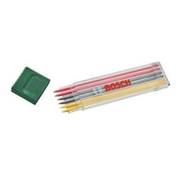 Bosch Set di 6 mine in grafite multicolore (2 rosse, 2 gialle, 2 HB gr