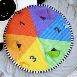 BABY EINSTEIN Zen s Activity Milestones play mat with wooden bar, mult