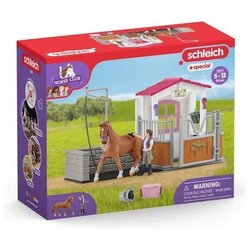 Aire de lavage avec box a cheval, SCHLEICH 72177 HORSE CLUB, avec Figu