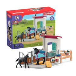 Schleich - Box a cavallo con cavalla e puledro - 42611 - Range: Horse 