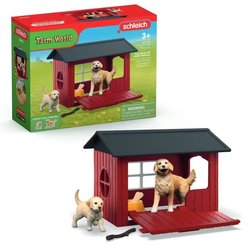Cuccia per cani con Golden Retriever, SCHLEICH 42722 Farm World, dai 4