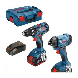 Kit trapano-avvitatore BOSCH GSR 18V-28 + avvitatore a impulsi GDR 18V