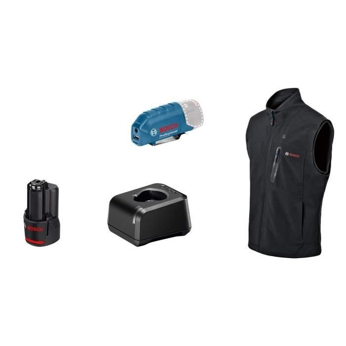 Bosch Professional Chaqueta térmica GHV 12+18V XA talla L, con batería