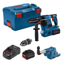 Bosch Professional GBH 18V-28CF 3.3J hammer drill with GDE 18V-16 suct