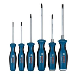 Set mit 6 flachen Schraubendrehern