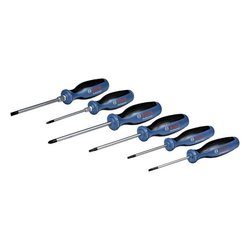 Set van 6 platte schroevendraaiers