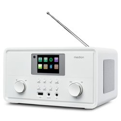 Internetradio - MEDION - DAB - Bluetooth - 2x10W RMS - Wit