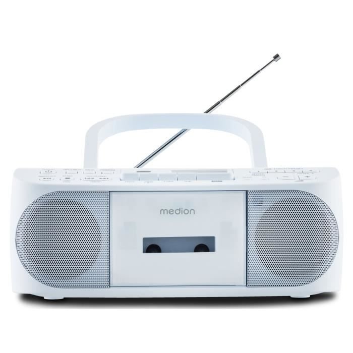 Radio CD K7 - MEDION - FM - 2x3W RMS - Blu