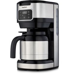 Digital Insulated Filter Coffee Maker - MEDION - 900W - 1.2L - Silver