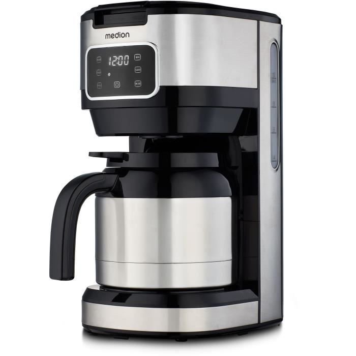 Digital Insulated Filter Coffee Maker - MEDION - 900W - 1.2L - Silver