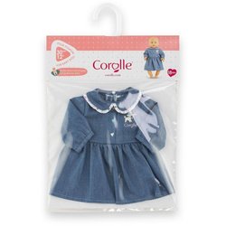 Robe Week-end a Paris - Corolle - 30 cm - Imitation denim - Col claudi
